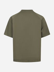 T-shirt in cotone con spalla raglan verdeLienz