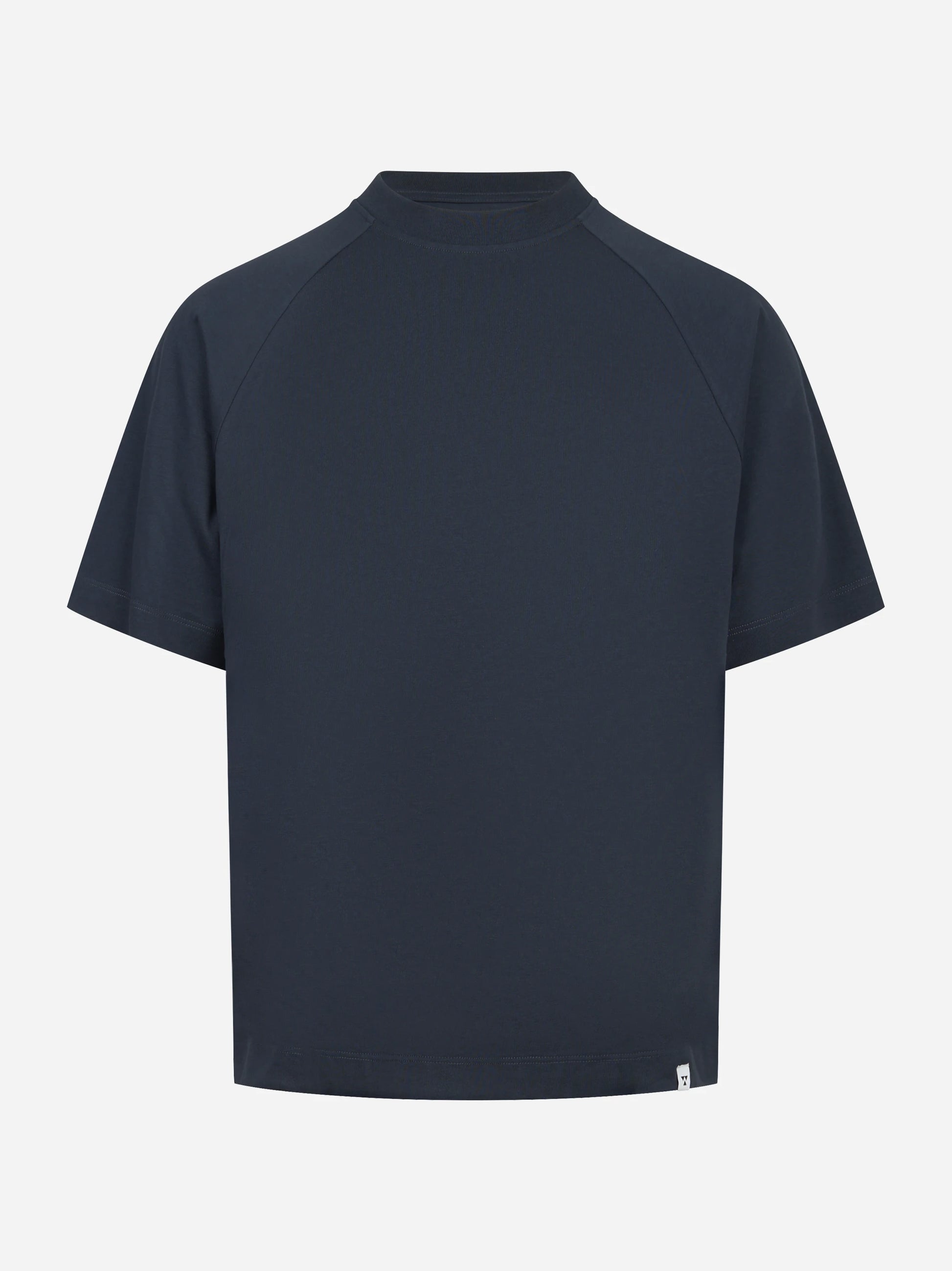 T-shirt in cotone con spalla raglan blu Lienz
