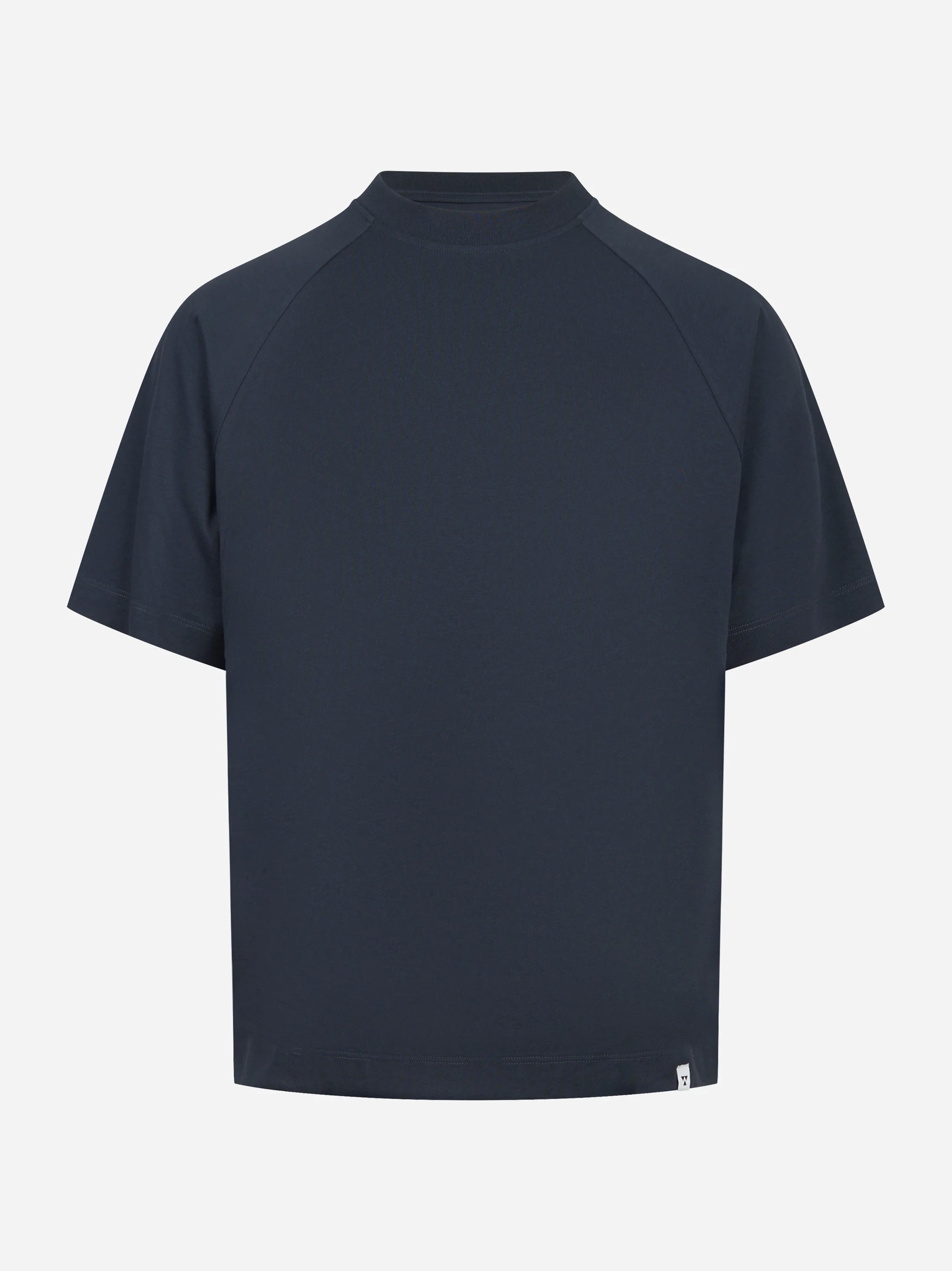 T-shirt in cotone con spalla raglan blu Lienz