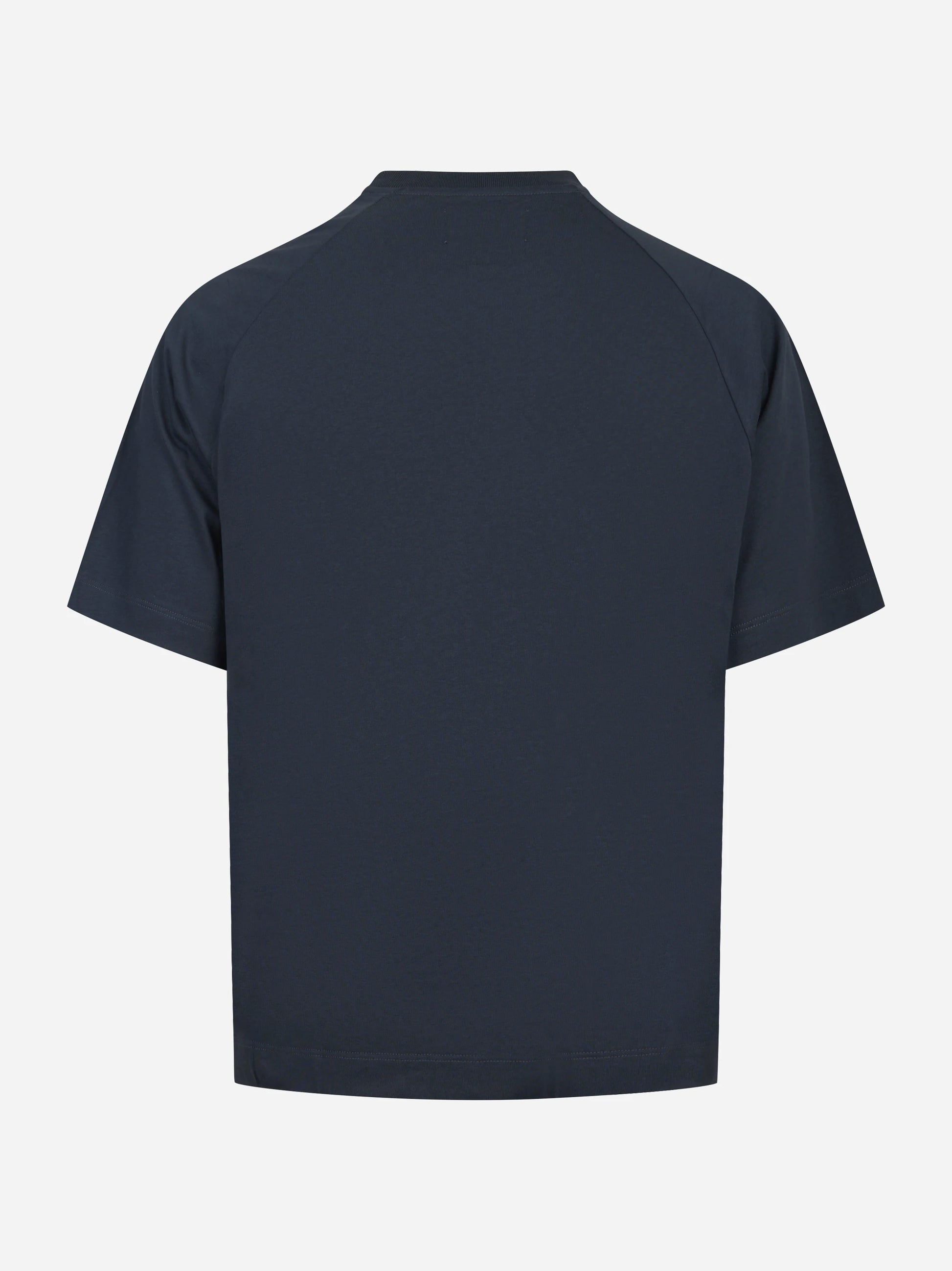 T-shirt in cotone con spalla raglan blu Lienz