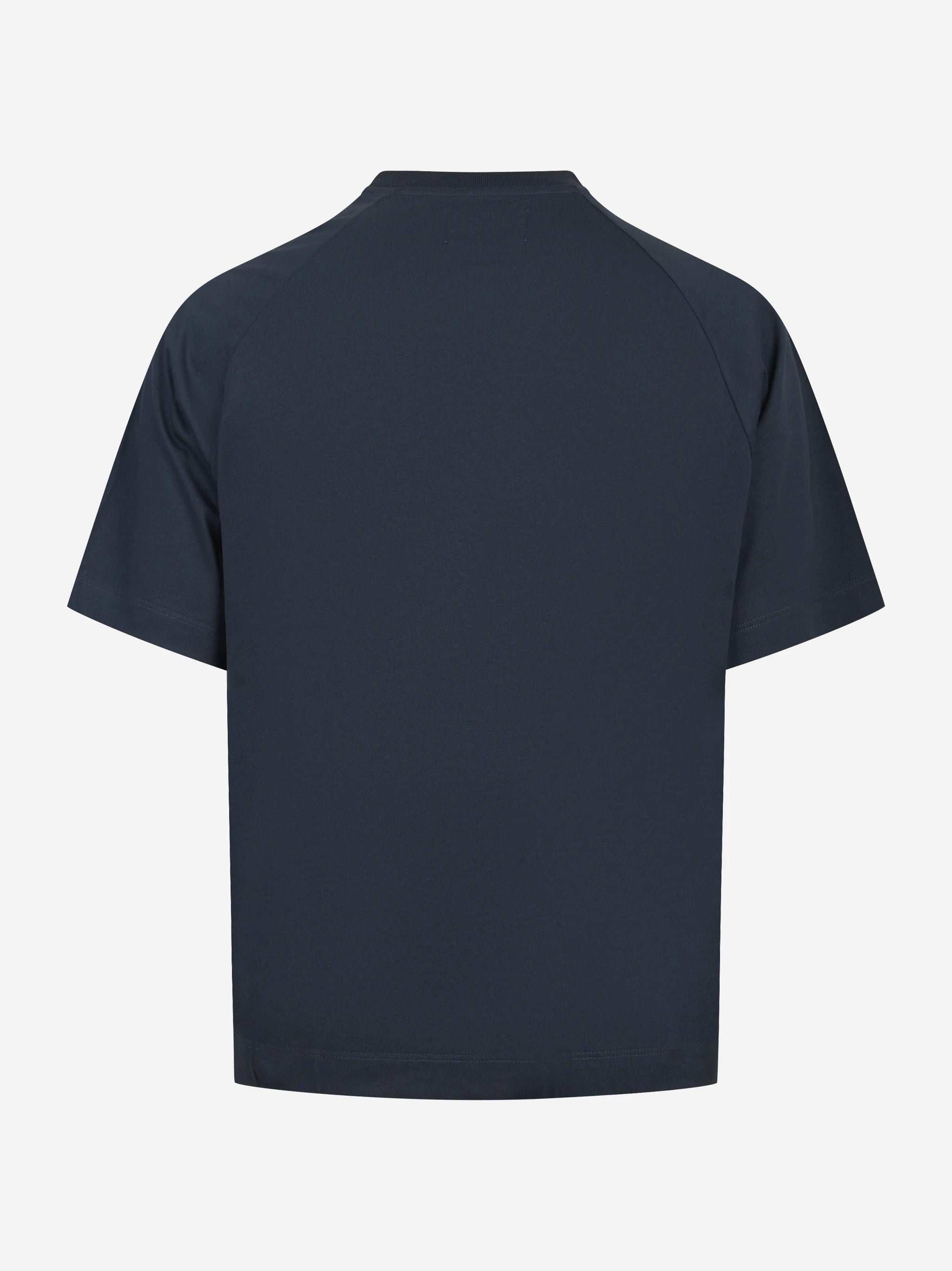 T-shirt in cotone con spalla raglan blu Lienz