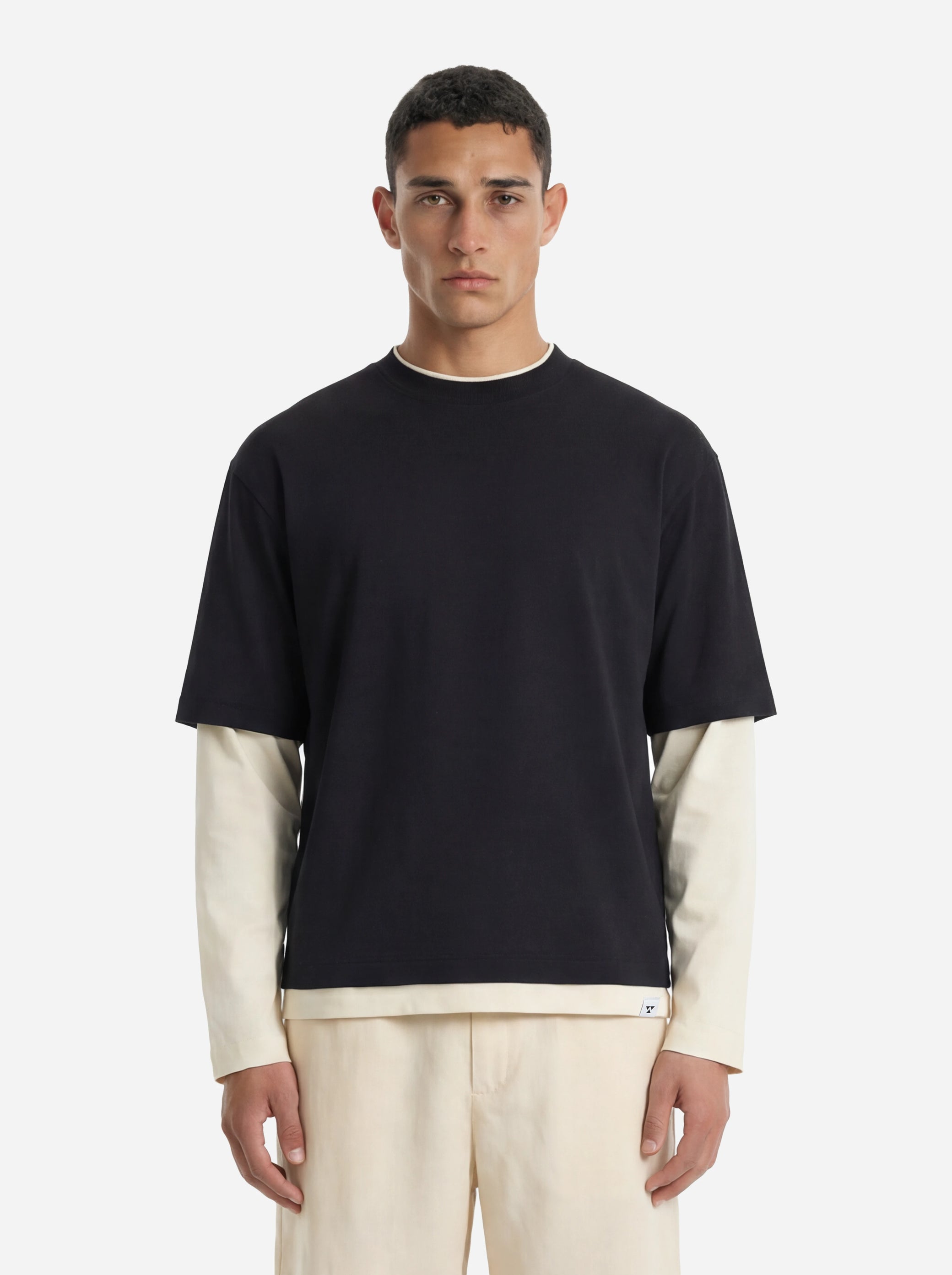 T-shirt manica lunga nera Venezia