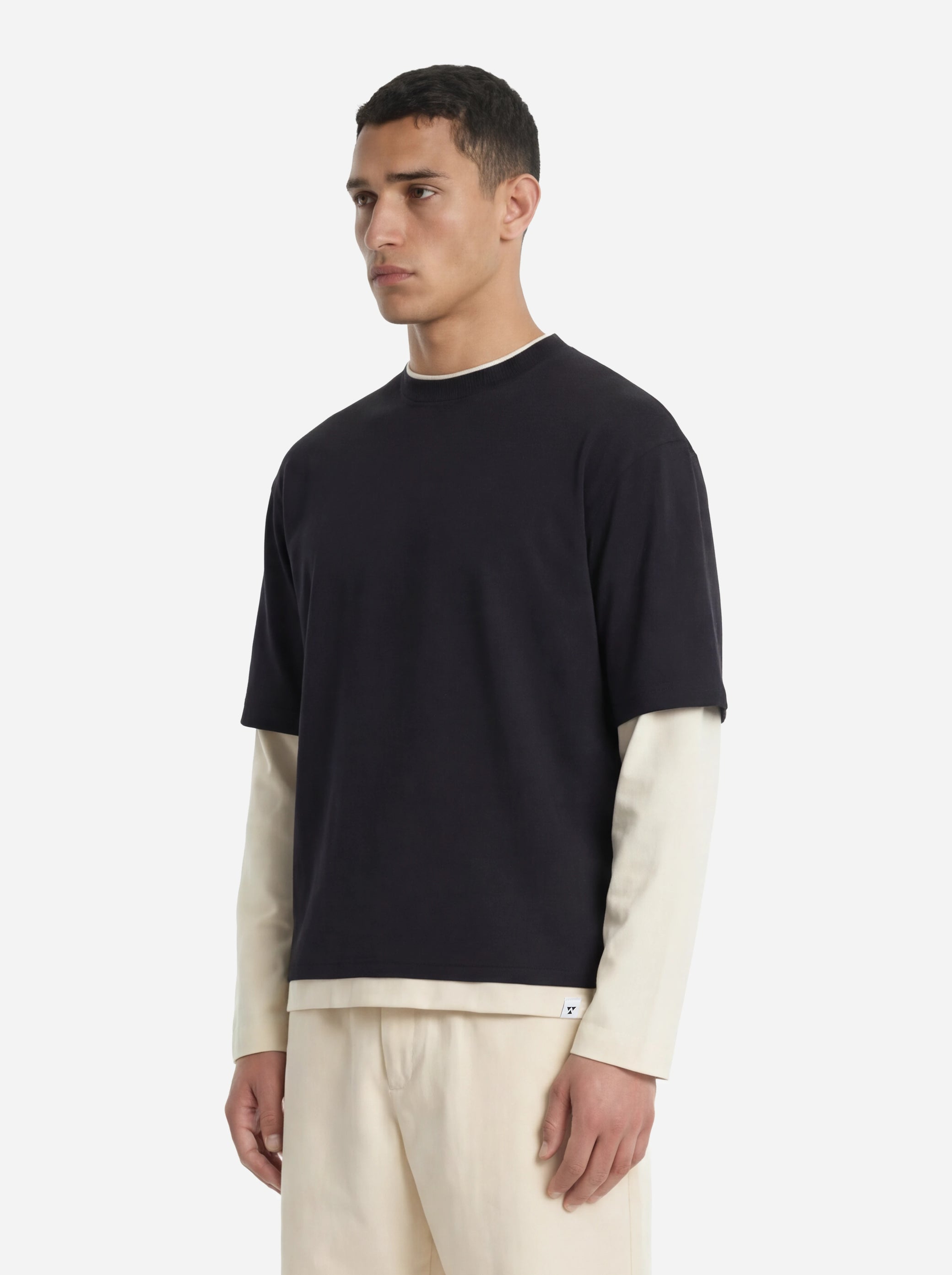 T-shirt manica lunga nera Venezia