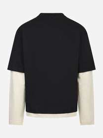 T-shirt manica lunga nera Venezia